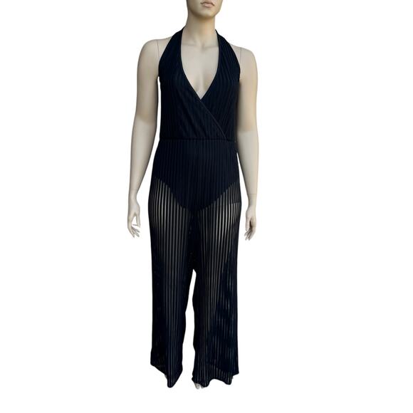 New Fashion to Figure x Sara Rae Vargas 2X Sleeveless Shadow Stripe Jumpsuit - Picture 3 of 8